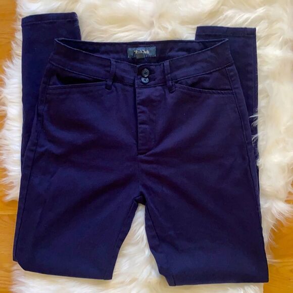 ModCloth Skinny Leg Pants in Navy Blue Size 6 - Picture 1 of 4